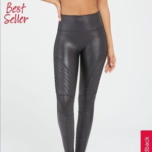 NWT Spanx moto leather leggings